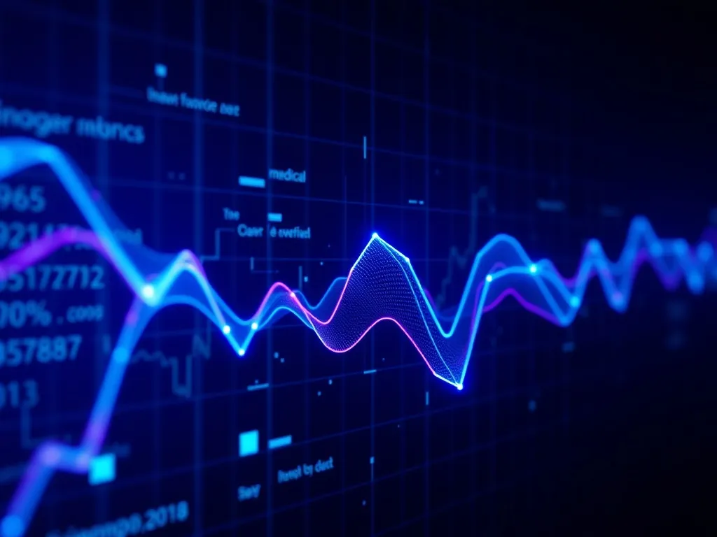A high-tech digital medical data visualization with glowing